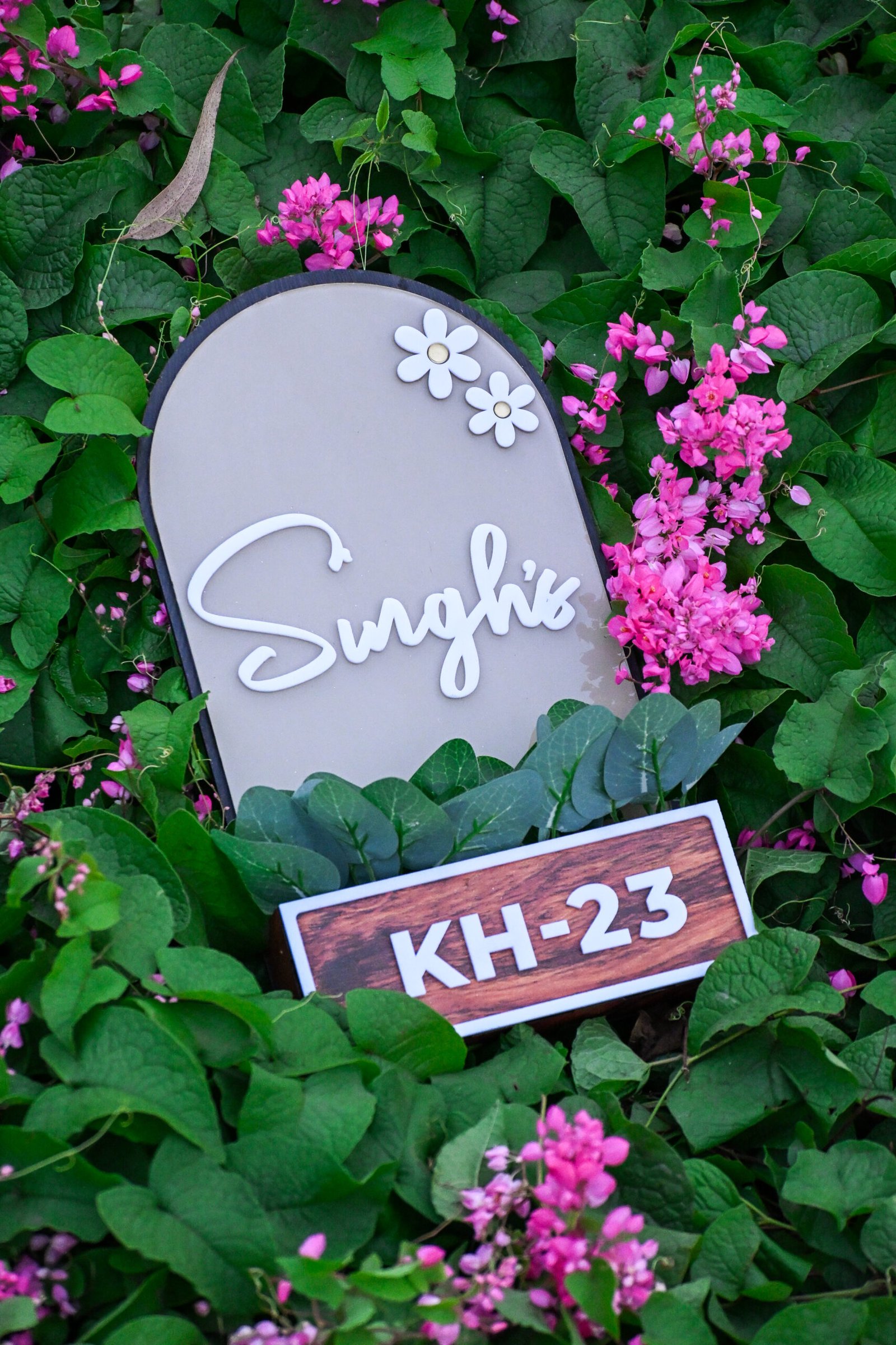 House Name Planter Lavender,Aqua Green,Maroon - Image 6