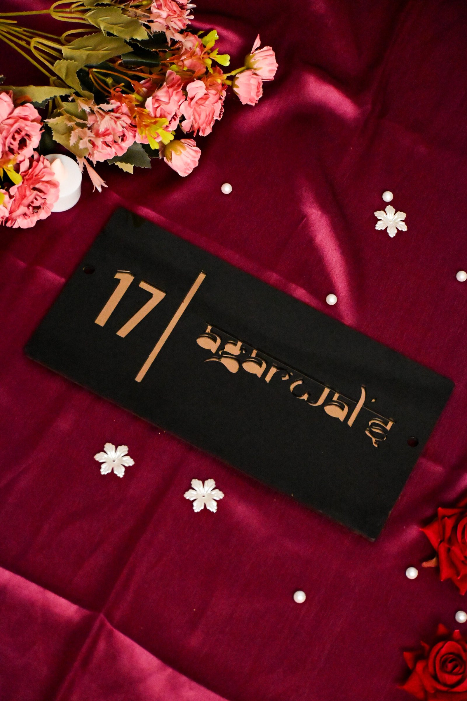 House Name Plate White,Black - Image 2